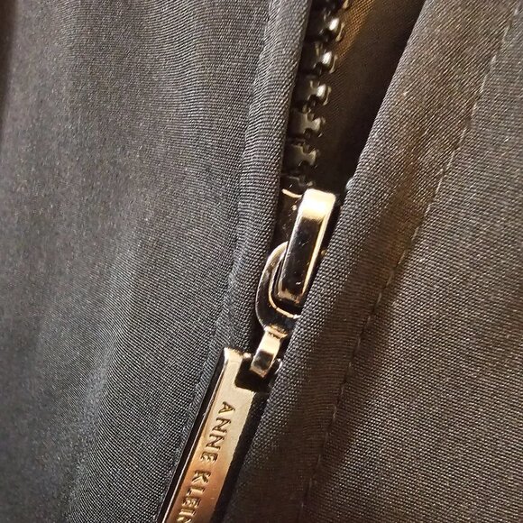 Anne Klein Black Medium Length Coat - Picture 6 of 9